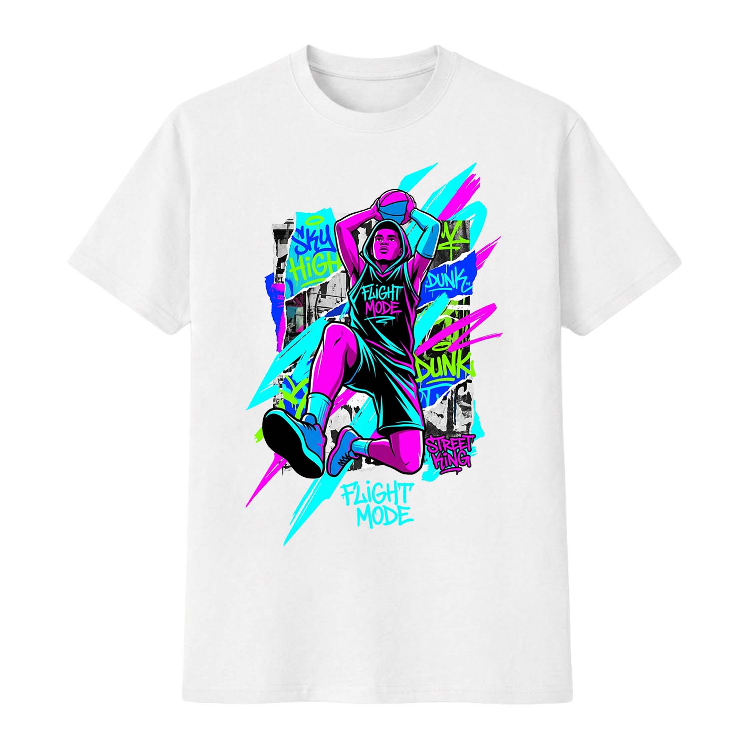 Flight Mode basketball Tee